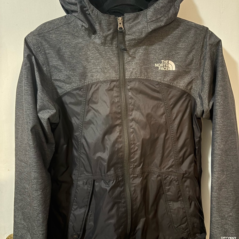 The North Face Black Jacket Youth Hood Lightweight Dry Vent Coat Core